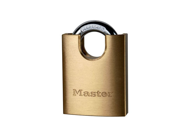 Master Lock Solid Brass 50mm Padlock 5-Pin Shrouded Shackle Master Lock - RockBottom Northampton