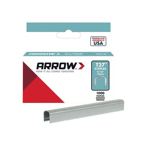 Arrow T37 Staples 12mm (1/2in) (Box 1000) Arrow - RockBottom Northampton 