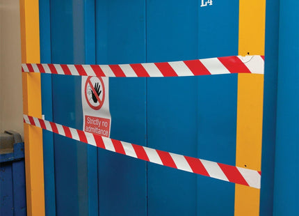 Draper Hazard Tape Roll, 33m x 50mm, Red and White 69010 Draper - Town Tools 