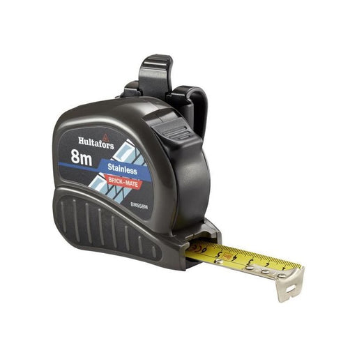 Hultafors BMSS8M Brick-Mate Stainless Steel Pocket Tape 8m (Metric only) Hultafors - RockBottom Northampton