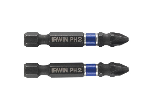 Irwin® Impact Screwdriver Bits Phillips PH2 50mm (Pack 2) IRWIN® - RockBottom Northampton