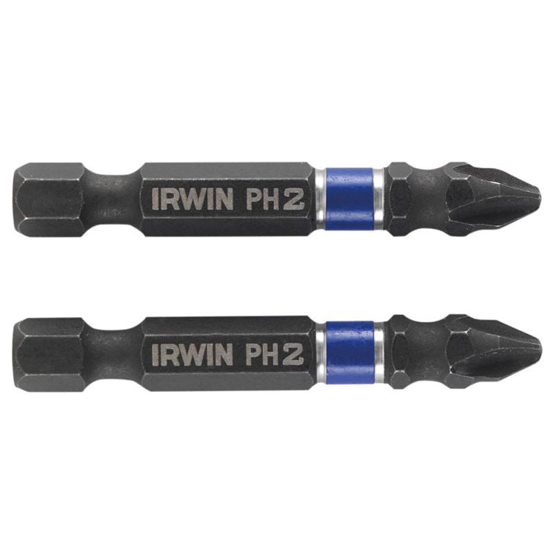 Irwin® Impact Screwdriver Bits Phillips PH2 50mm (Pack 2) IRWIN® - RockBottom Northampton