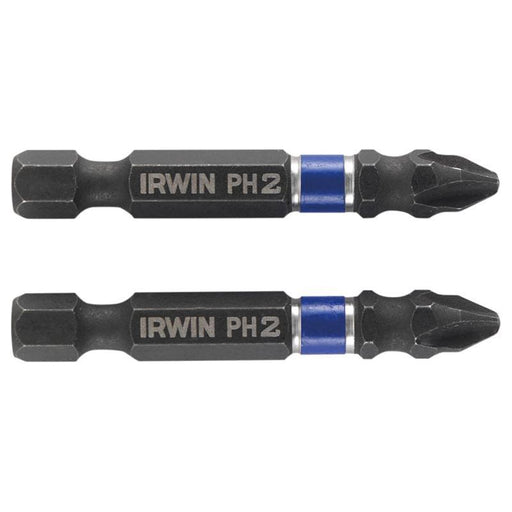 Irwin® Impact Screwdriver Bits Phillips PH2 50mm (Pack 2) IRWIN® - RockBottom Northampton