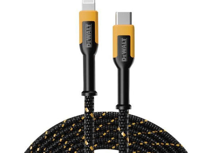 Dewalt Telecoms USB C to Lightning® Reinforced Charging Cable 1.2m (4ft) DEWALT Telecoms - RockBottom Northampton