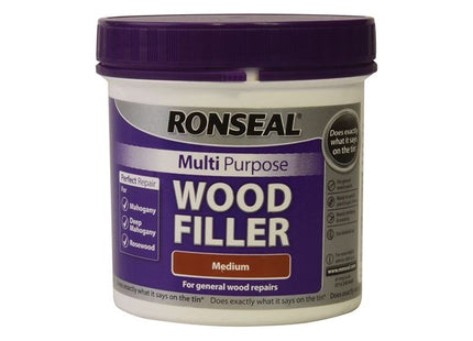 Ronseal Multipurpose Wood Filler Tub Medium 465g Ronseal - RockBottom Nothampton