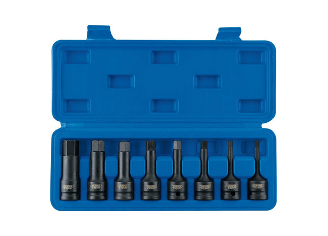 Draper Impact Hexagonal Socket Bit Set, 1/2" Sq. Dr. (8 Piece) 26439 Draper - Town Tools 