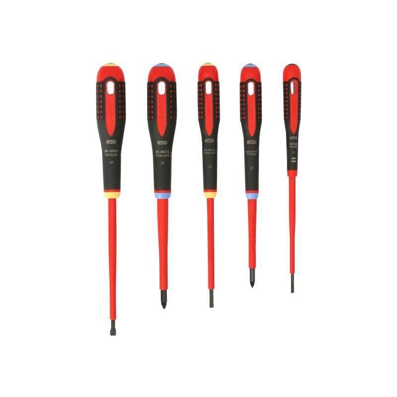 Bahco BE-9882S ERGO™ VDE Insulated Screwdriver Set, 5 Piece Bahco - RockBottom Northampton