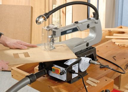 Draper Variable Speed Scroll Saw with Flexible Drive Shaft and Worklight, 405mm, Draper - Town Tools 