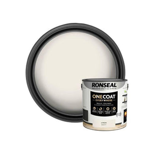 Ronseal One Coat Everywhere Interior Paint Linen Matt 2.5 litre Ronseal - RockBottom Nothampton