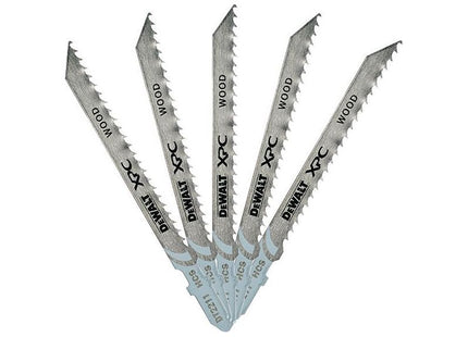 Dewalt Power Tools XPC HCS Wood Jigsaw Blades Pack of 5 T111C DeWALT Power Tools - RockBottom Northampton