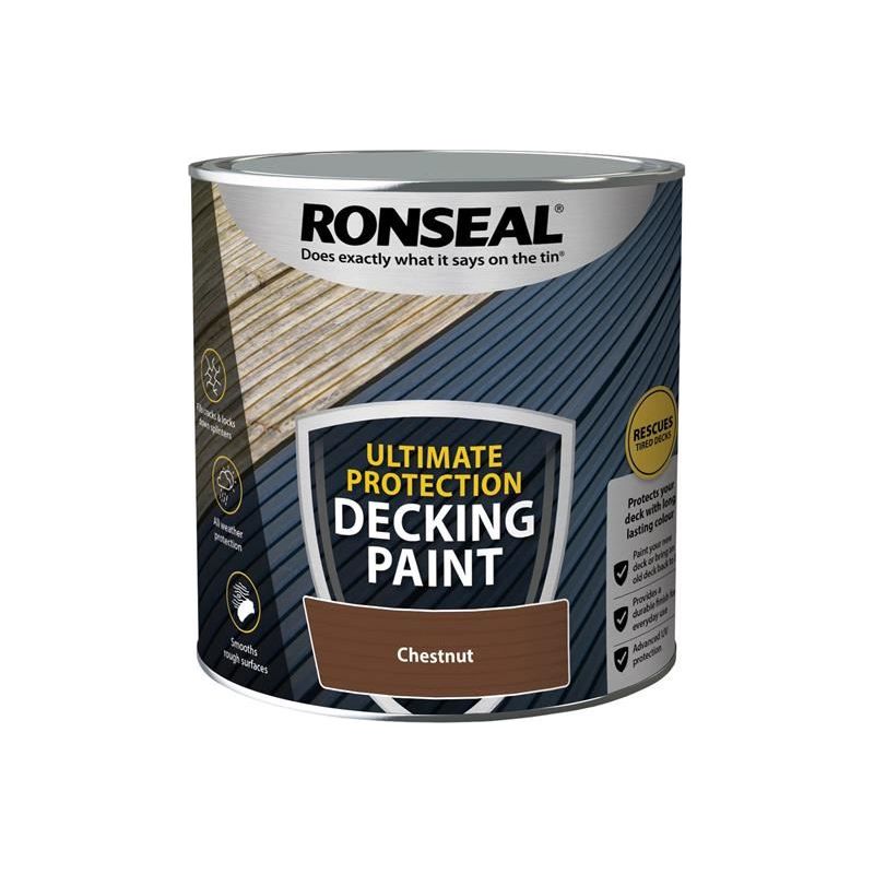 Ronseal Ultimate Protection Decking Paint Chestnut 2.5 litre Ronseal - RockBottom Nothampton