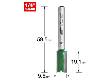 Trend C013 x 1/4 TCT Two Flute Cutter 9.5 x 19.1mm Trend - RockBottom Northampton