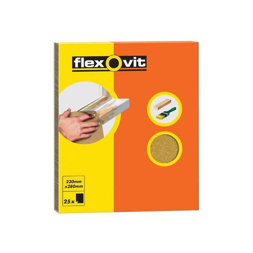 Flexovit Glasspaper Sanding Sheets 230 x 280mm Grade 1 (25) Flexovit - RockBottom Northampton