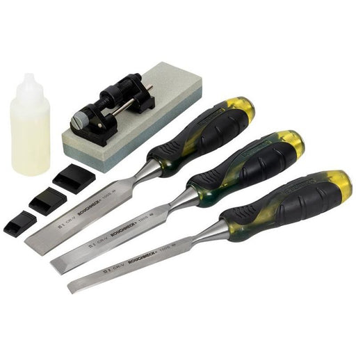 Roughneck Bevel Edge Chisel & Sharpening Kit, 6 piece Roughneck - RockBottom Nothampton