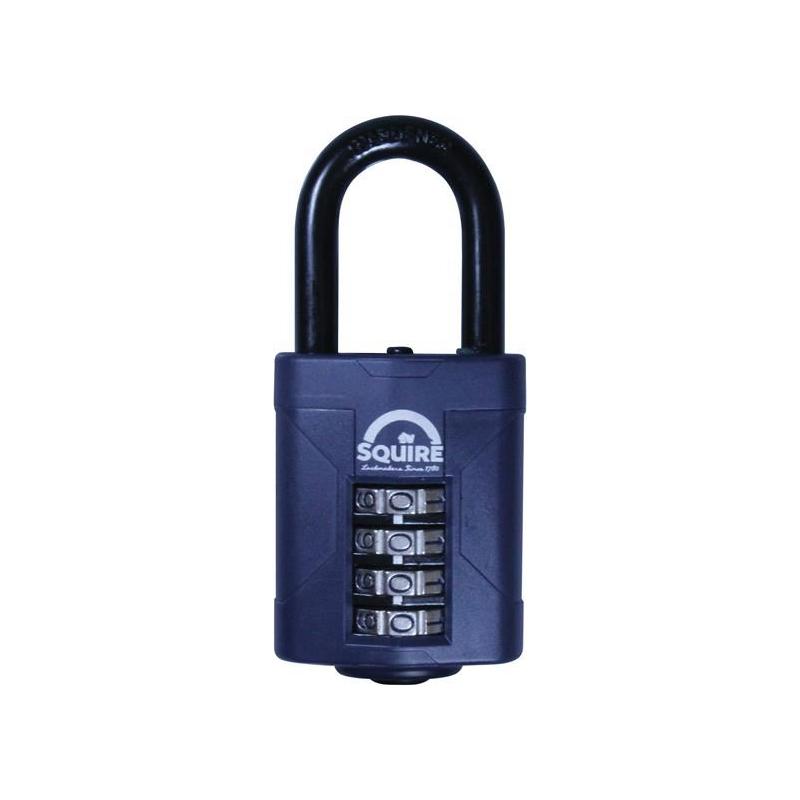 Squire CP50/1.5 Combination Padlock 4-Wheel 50mm Long Shackle 38mm Boxed Squire - RockBottom Nothampton