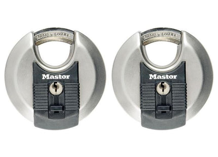 Master Lock Excell™ Stainless Steel Discus 70mm Padlock Keyed Alike x 2 Master Lock - RockBottom Northampton