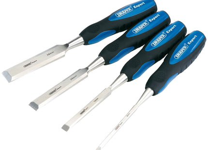 Draper Soft Grip Bevel Edge Wood Chisel Set, 150mm (4 Piece) 89726 Draper - Town Tools 