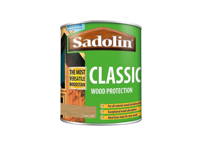 Sadolin Classic Wood Protection Light Oak 1 litre Sadolin - RockBottom Nothampton
