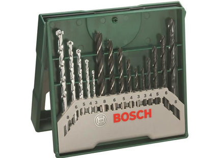 Bosch Powertool Accessories Mini-X-Line Twist Drill Bit Set, 15 Piece Bosch Powertool Accessories - RockBottom Northampton