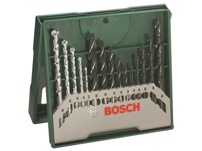 Bosch Powertool Accessories Mini-X-Line Twist Drill Bit Set, 15 Piece Bosch Powertool Accessories - RockBottom Northampton