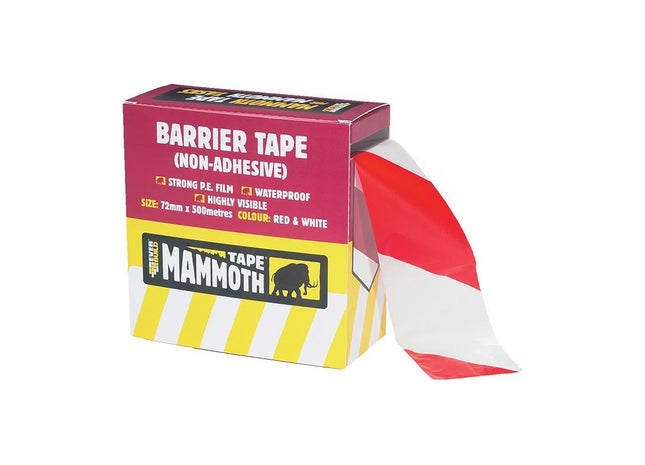 Everbuild Sika Barrier Tape Red / White 72mm x 500m Everbuild Sika - RockBottom Northamptin