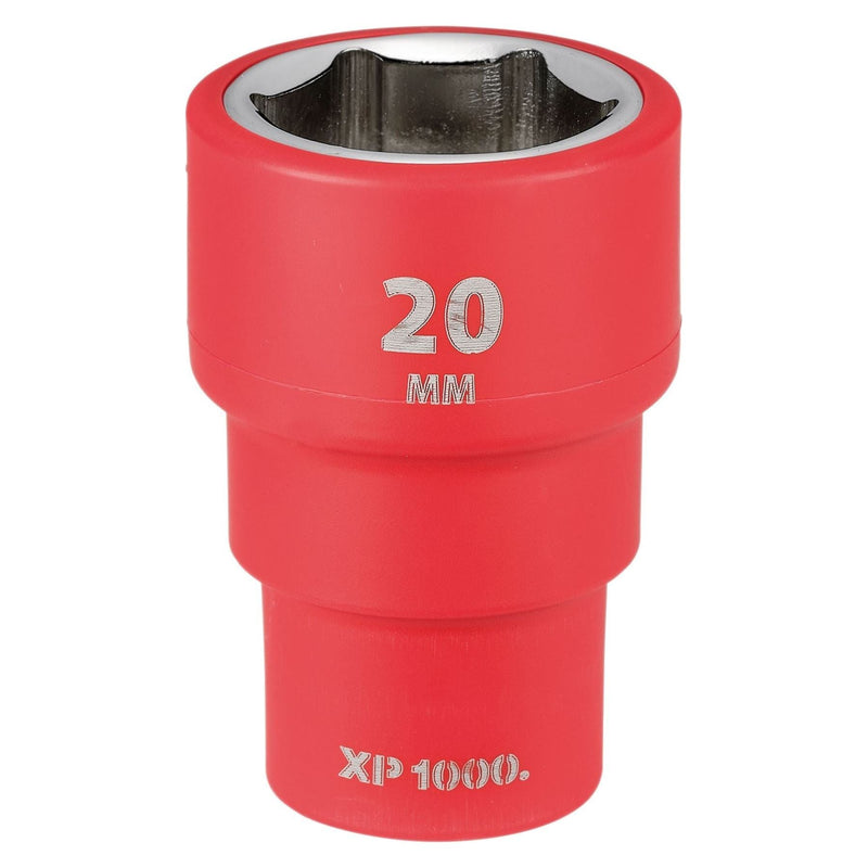 Draper XP1000 VDE Socket, 3/8" Sq. Dr., 20mm Draper - Town Tools