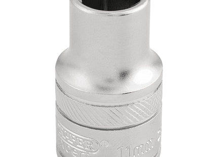 Draper 6 Point Metric Socket, 1/2" Sq. Dr., 11mm 16600 Draper - Town Tools 