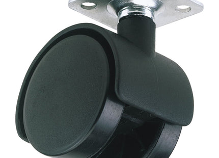 Draper Twin Nylon Plate Castor, 40mm Diameter, S.W.L. 25kg 65462 Draper - Town Tools 
