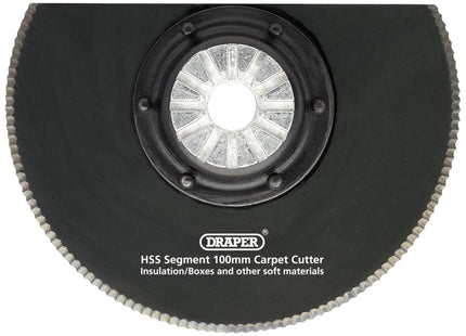 Draper HSS Segment Carpet Cutter, 100mm Diameter 26809 Draper - Town Tools 