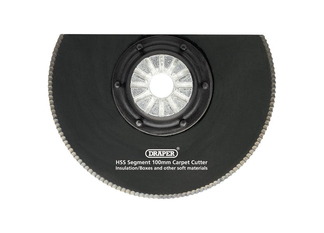 Draper HSS Segment Carpet Cutter, 100mm Diameter 26809 Draper - Town Tools 