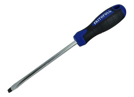 Faithfull Soft Grip Screwdriver Flared Slotted Tip 6.5 x 125mm Faithfull - RockBottom Northampton