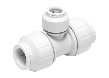 JG Speedfit white reducing tee 15 x 15 x 22mm