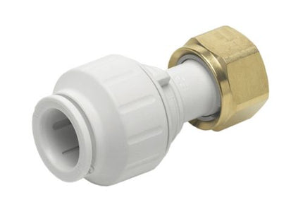JG Speedfit white straight tap connector 22mm x 3/4"