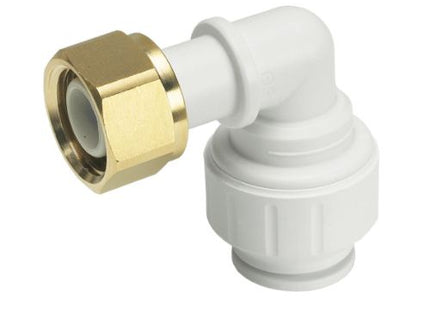 JG Speedfit white bent tap connector 15mm x 1/2"