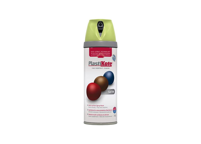 Plastikote Twist & Spray Satin Pistachio 400ml PlastiKote - RockBottom Nothampton