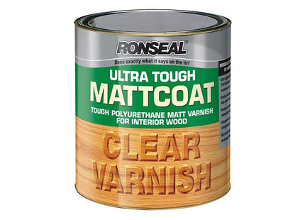 Ronseal Ultra Tough Internal Clear Mattcoat Varnish 750ml Ronseal - RockBottom Nothampton