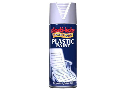 Plastikote Plastic Paint Spray White Gloss 400ml PlastiKote - RockBottom Nothampton