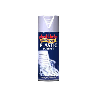 Plastikote Plastic Paint Spray White Gloss 400ml PlastiKote - RockBottom Nothampton