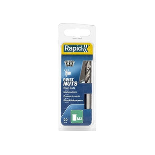Rapid Steel Rivet Nuts M3 (Pack 20 + Free Drill Bit) Rapid - RockBottom Nothampton