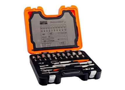 Bahco S410 1/4in & 1/2in Drive Socket & Spanner Set, 41 Piece Bahco - RockBottom Northampton