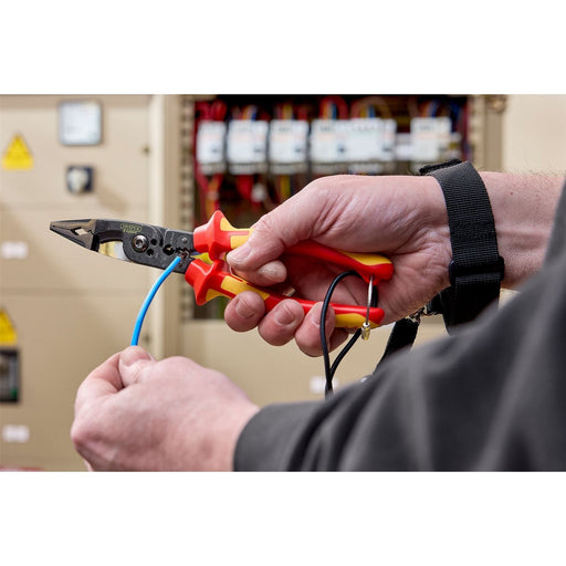 Draper XP1000 VDE Tethered 8-in-1 Electricians Pliers, 215mm Draper - Town Tools