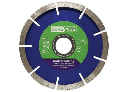 Coreplus MR125 Mortar Raking Diamond Blade 125mm CorePlus - RockBottom Northampton