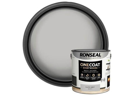 Ronseal One Coat Everywhere Interior Slate Grey Matt 2.5 litre Ronseal - RockBottom Nothampton