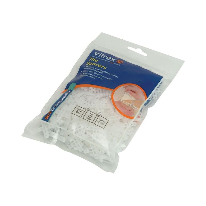 Vitrex Floor Tile Spacers 4mm (Pack 250) Vitrex - RockBottom Northampton