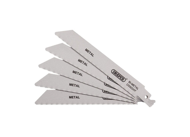 Draper Bi-metal Reciprocating Saw Blades for Metal Cutting, 150mm, 24tpi (Pack o Draper - Town Tools 