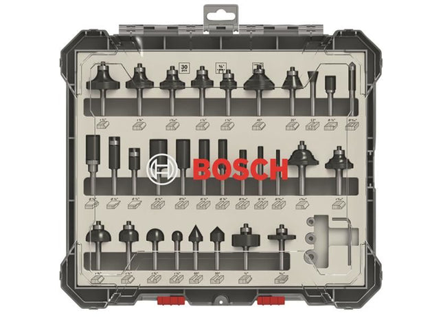 Bosch Powertool Accessories PRO Router Bit Mixed Set, 30 Piece Bosch Powertool Accessories - RockBottom Northampton