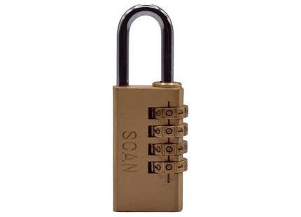 Scan Brass Combination Padlock 28mm Scan - RockBottom Nothampton