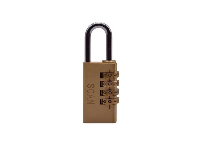 Scan Brass Combination Padlock 28mm Scan - RockBottom Nothampton