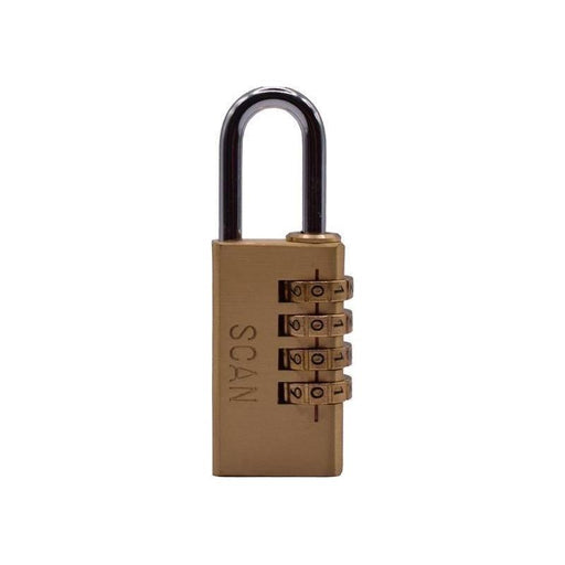 Scan Brass Combination Padlock 28mm Scan - RockBottom Nothampton