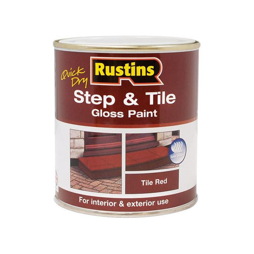 Rustins Quick Dry Step & Tile Paint Gloss Red 250ml Rustins - RockBottom Nothampton